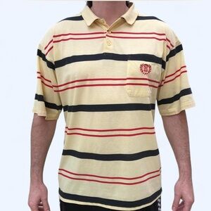 Vintage Givenchy Activewear Striped Polo Shirt Size XL